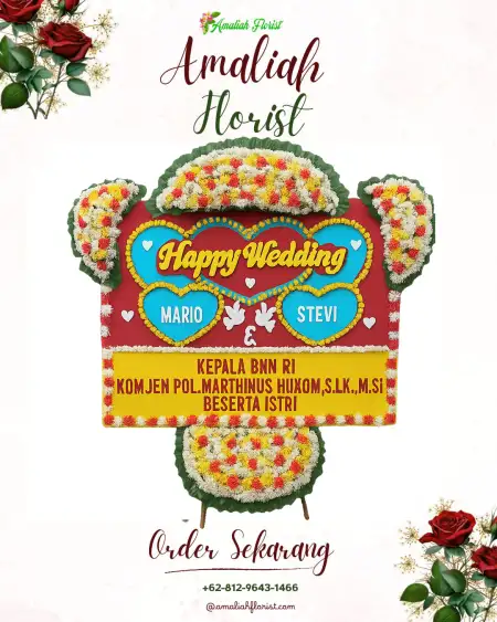 Papan Bunga Pernikahan Baringin